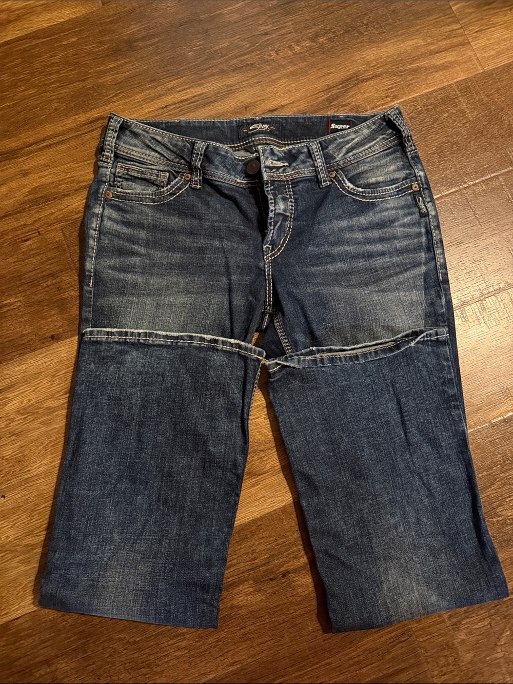 Silver Jeans Dark Blue Ankle Crop Jeans